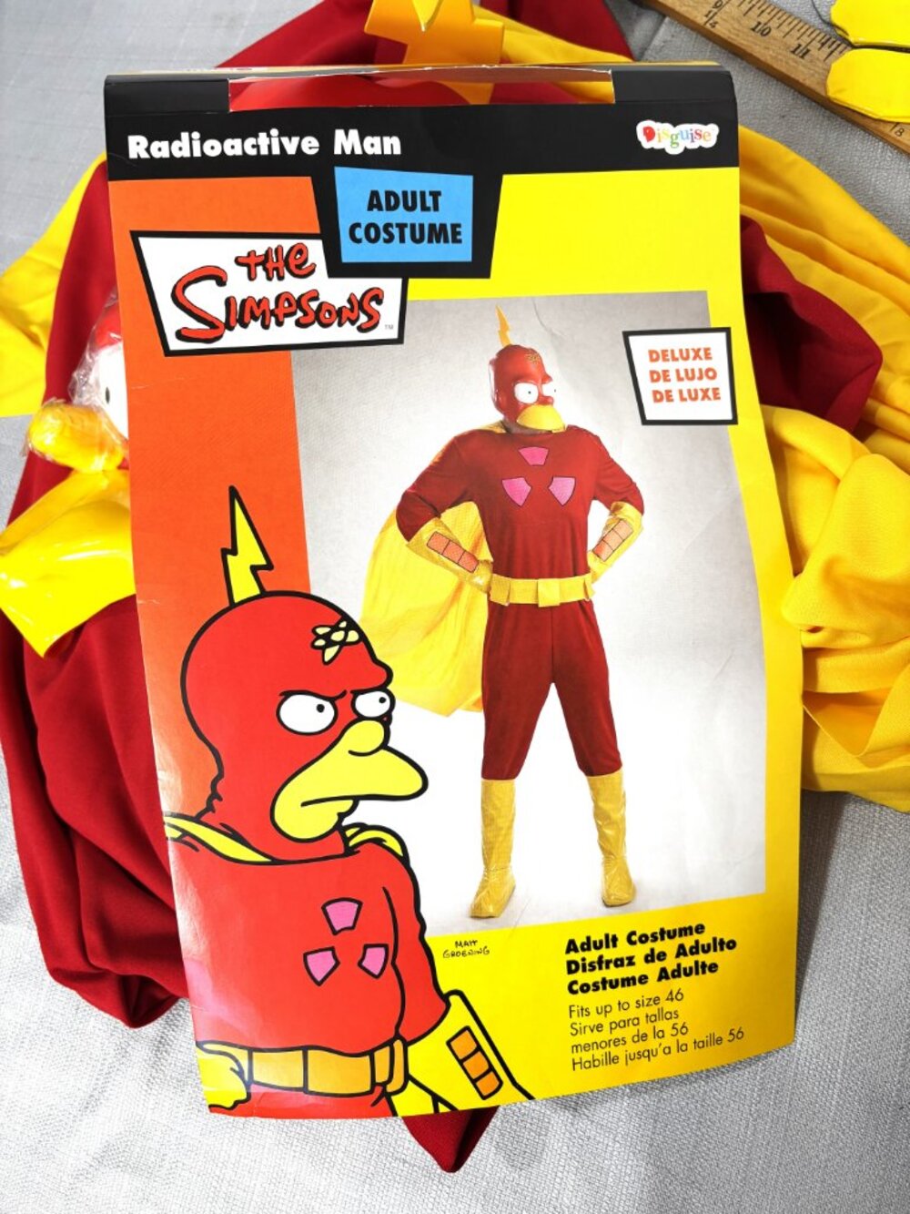 Simpsons Radioactive Man Costume Halloween VTG Rare Adult 42-46 NWT NOS Disguise